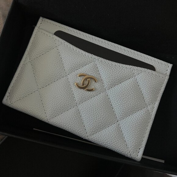 Chanel Classic Card Holder Light Blue